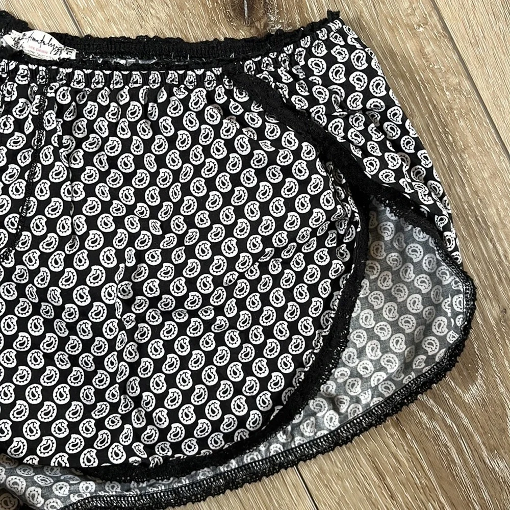 Intimately Free People Black and White Paisley Soft Shorts